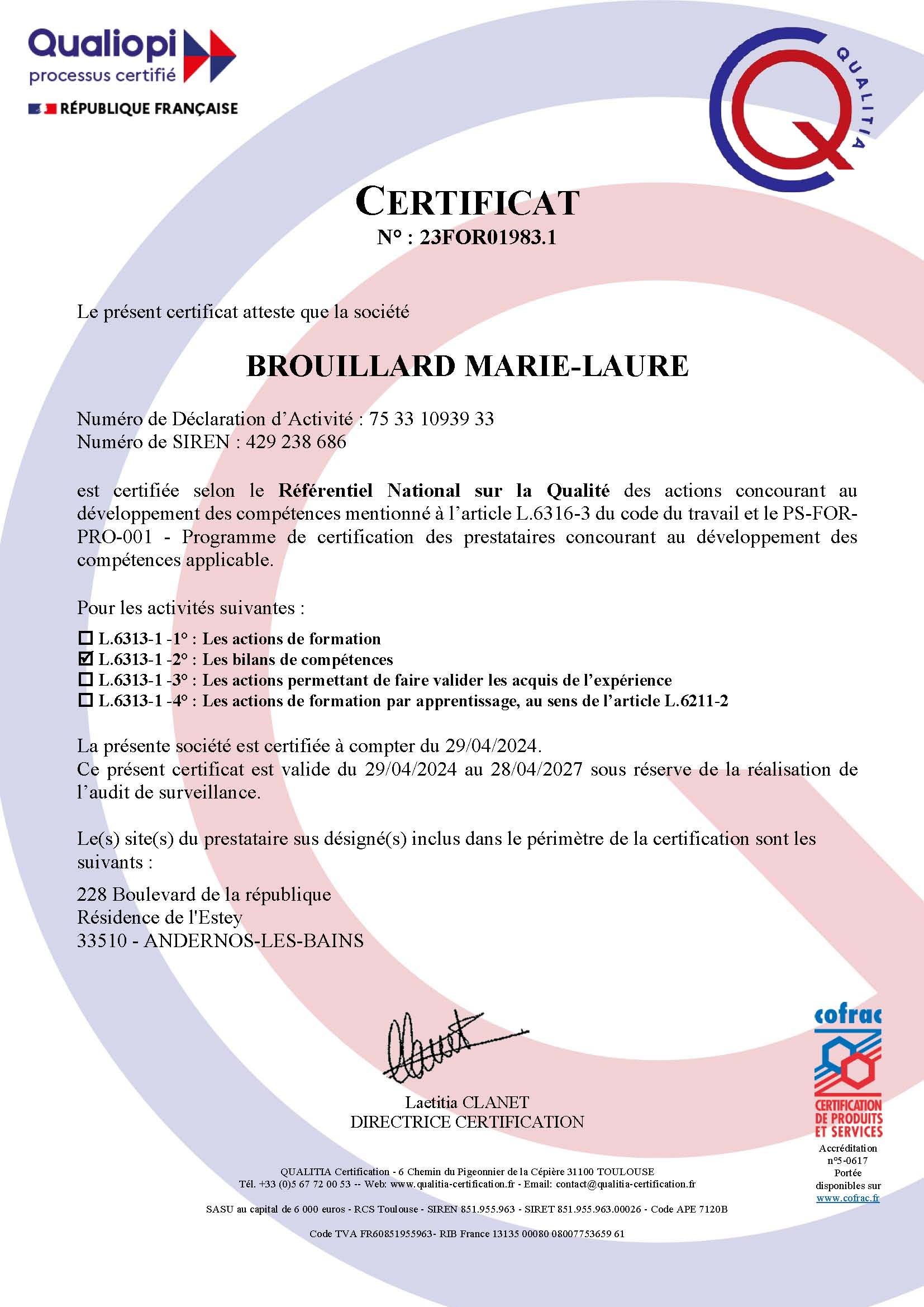 Smart Orientation certifié Qualiopi pour le Bilan de Compétences